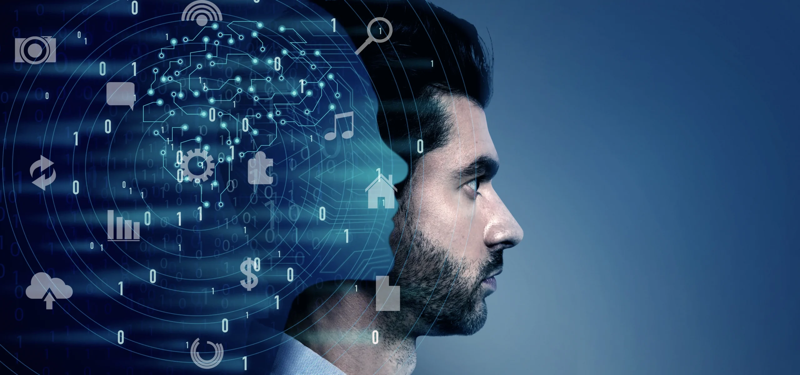 close up man robotic process automation concept